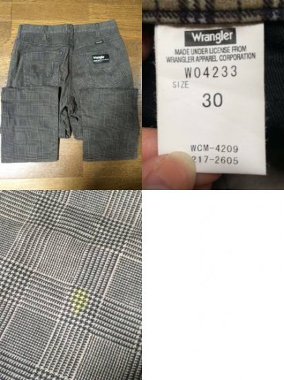 Wrangler ラングラー Ｗ０４２３３ 千鳥柄チェックパンツ サイズ：30 【中古】 古着 メンズ フルギックス -  中古ジーンズ・古着専門通販「FuRuGIX」