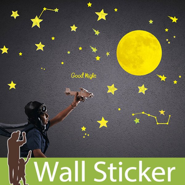 ウォールステッカー 満月と星 Kr 0100 の激安通販 ケイララ