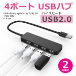 USB2.0対応4ポートハブ(0.5mケーブル) 全2色 y1