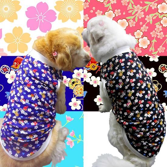 【さくら桜。】犬服タンクトップ 犬服 いぬ服 ドッグタンクトップ さくらプリントタンクトップ 桜