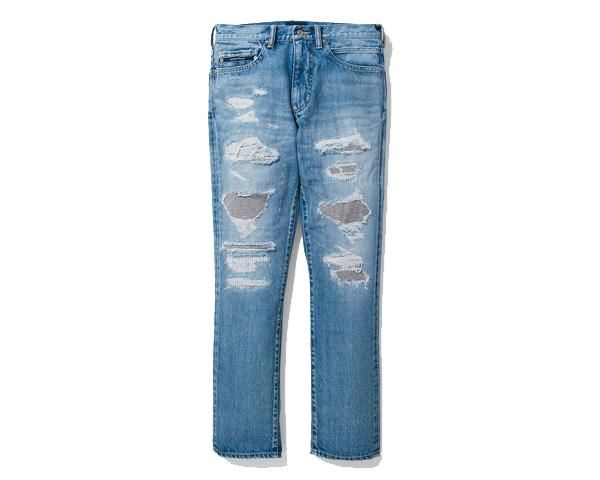 DESCENDANT/DIN-4 DAMAGE JEANS (INDIGO)-eastgate.mk