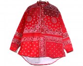 <img class='new_mark_img1' src='https://img.shop-pro.jp/img/new/icons50.gif' style='border:none;display:inline;margin:0px;padding:0px;width:auto;' />[Children of the discordance] BANDANA PATCHWORK SHIRT LS (WINE RED)/size 3