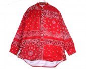 <img class='new_mark_img1' src='https://img.shop-pro.jp/img/new/icons50.gif' style='border:none;display:inline;margin:0px;padding:0px;width:auto;' />[Children of the discordance] BANDANA PATCHWORK SHIRT LS (WINE RED)/size 2