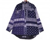 <img class='new_mark_img1' src='https://img.shop-pro.jp/img/new/icons50.gif' style='border:none;display:inline;margin:0px;padding:0px;width:auto;' />[Children of the discordance] BANDANA PATCHWORK SHIRT LS (NAVY)/size 2