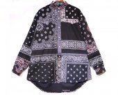 <img class='new_mark_img1' src='https://img.shop-pro.jp/img/new/icons50.gif' style='border:none;display:inline;margin:0px;padding:0px;width:auto;' />[Children of the discordance] BANDANA PATCHWORK SHIRT LS (BLACK)/size 2