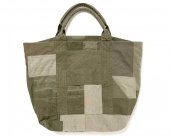 <img class='new_mark_img1' src='https://img.shop-pro.jp/img/new/icons50.gif' style='border:none;display:inline;margin:0px;padding:0px;width:auto;' />[hobo] COTTON US ARMY CLOTH PATCHWORK TOTE BAG L