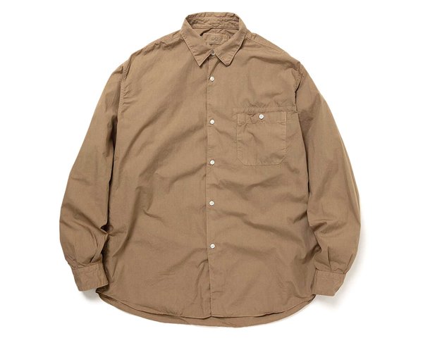 [hobo] COTTON BROAD COFFEE DYED LS SHIRT