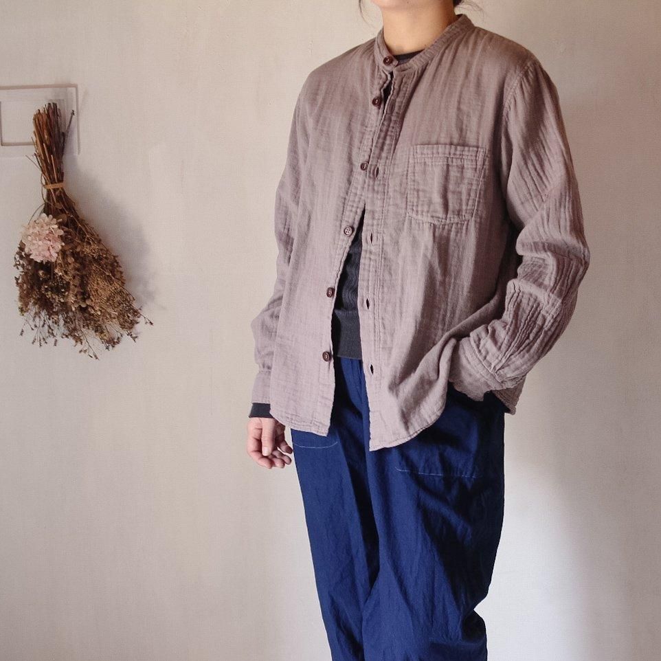 【ISTIST】草木染め gauze shirt 二人静 ダブルガーゼ（L） ISTIST】草木染め gauze shirt 二人静 ダブルガーゼ（L）