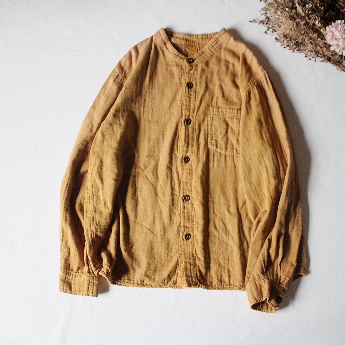 【ISTIST】草木染め gauze shirt 柑子色 ダブルガーゼ（L） ISTIST】草木染め gauze shirt 柑子色 ダブルガーゼ（L）