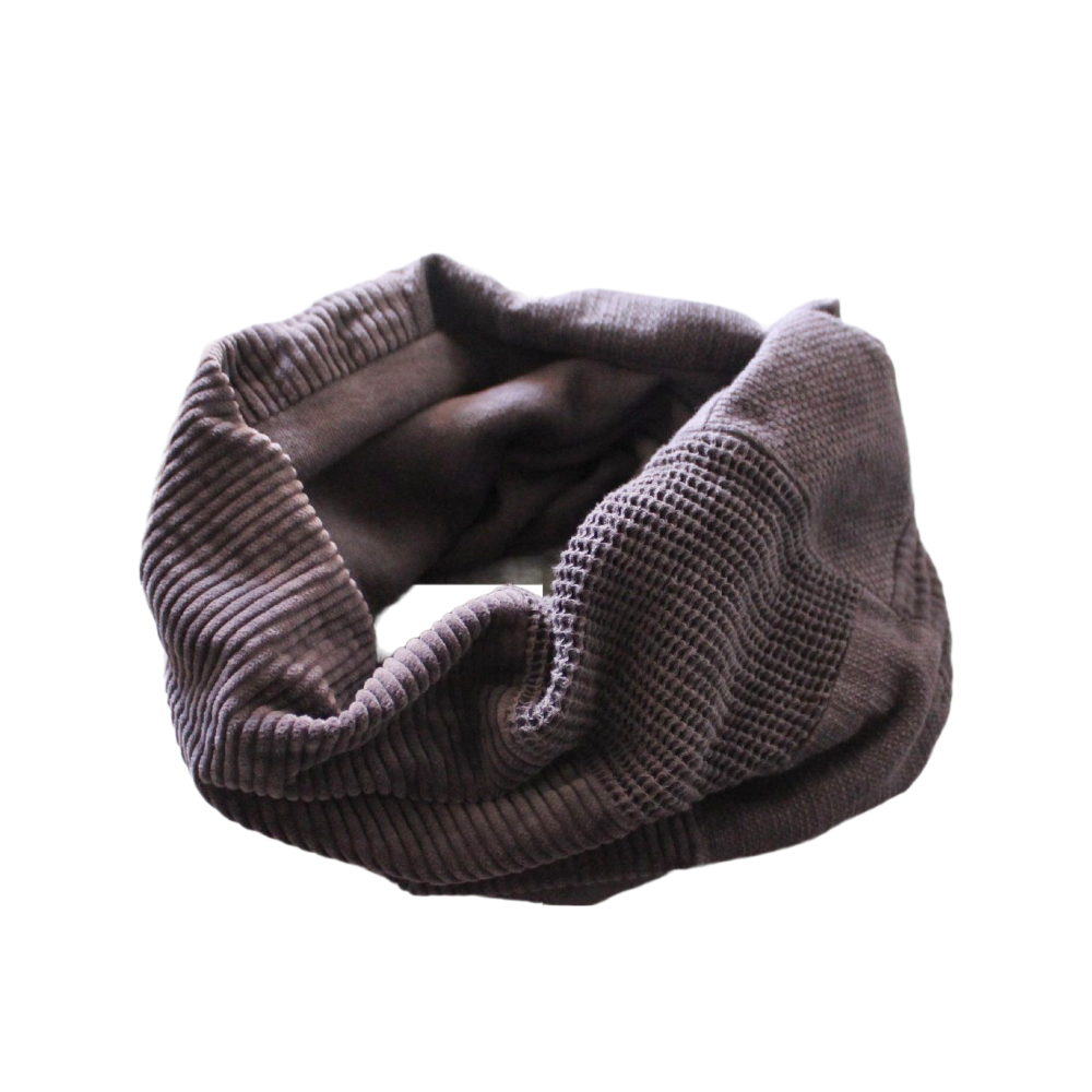 patchwork  knit snood