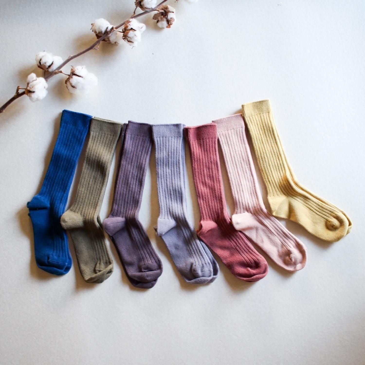 yururi  cotton rib socks/ 7colors