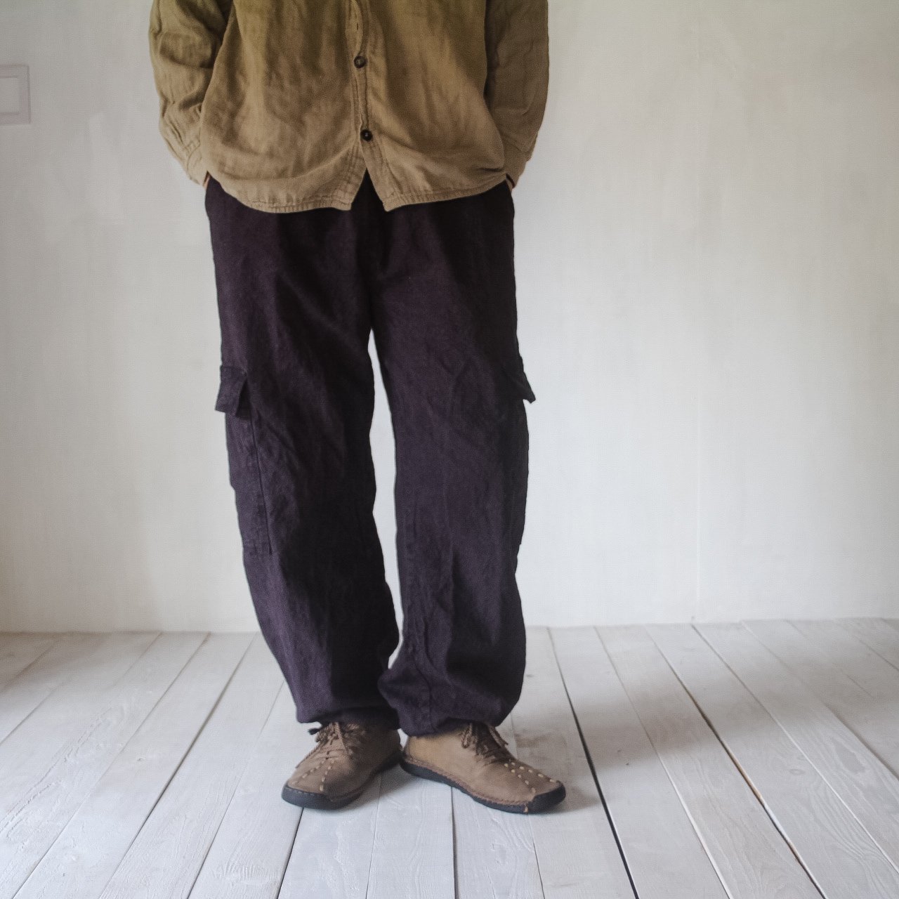 canvas baker pants /