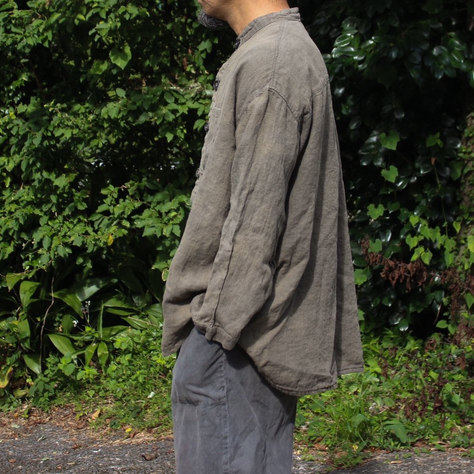 linen shirt jacket / 老竹色
