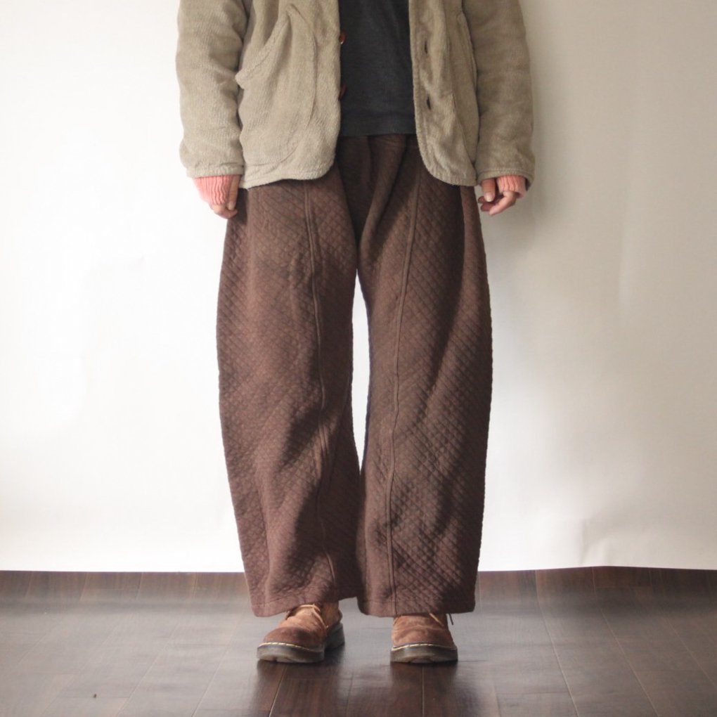 Quilt pants /煤竹色