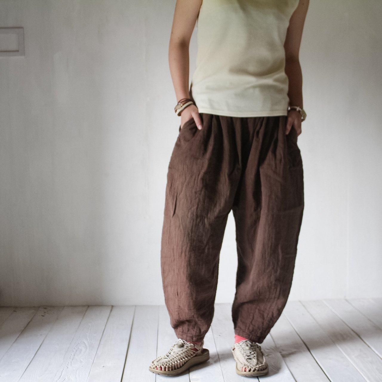 gauze farmers pants - ISTIST -草木染めの服- naturalcolor/design