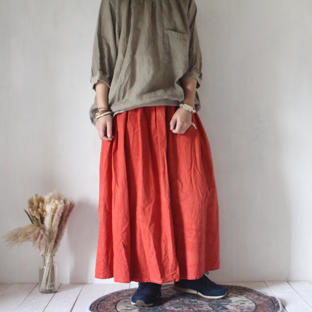 cotton tiered skirt / ߽ſ