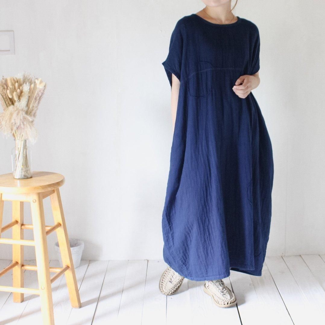 [9/15まで]kitta 草木染め　茜色　ワンピース ドレス　チュニック 9/15まで]kitta 草木染め 茜色 ワンピース ドレス チュニック