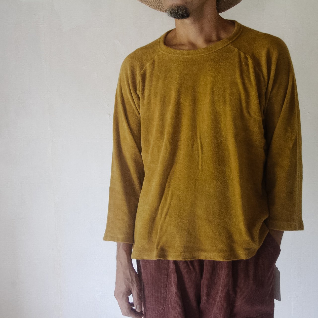 pile knit raglan 3/4 / ҿ