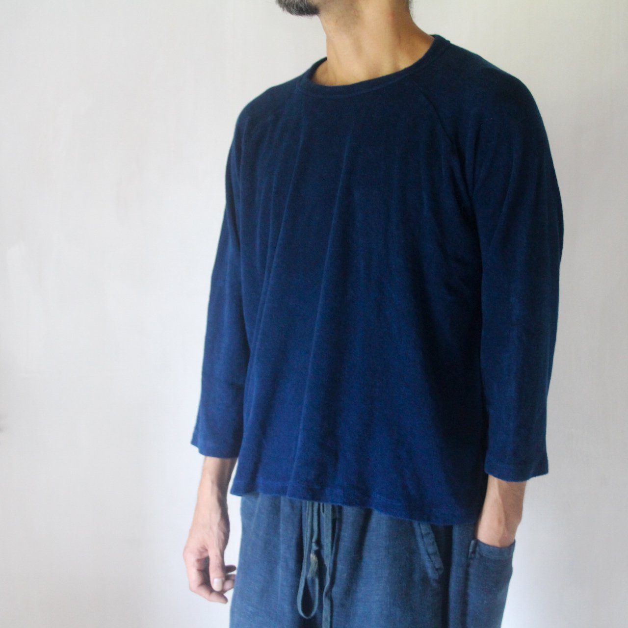 pile knit raglan 3/4 / Ŀ