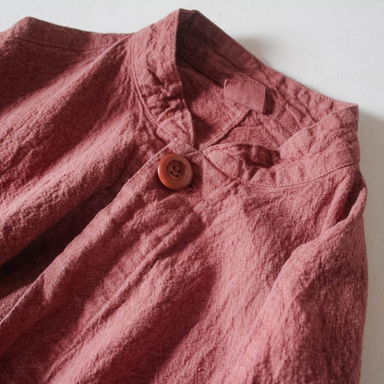 vintage cocoon coat | 小豆色 - ISTIST -草木染めの服