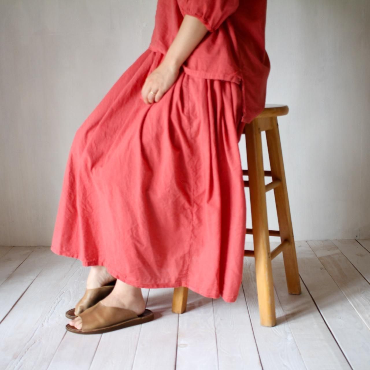 [9/15まで]kitta 草木染め　茜色　ワンピース ドレス　チュニック ワンピース/チュニック - ISTIST -草木染めの服- naturalcolor