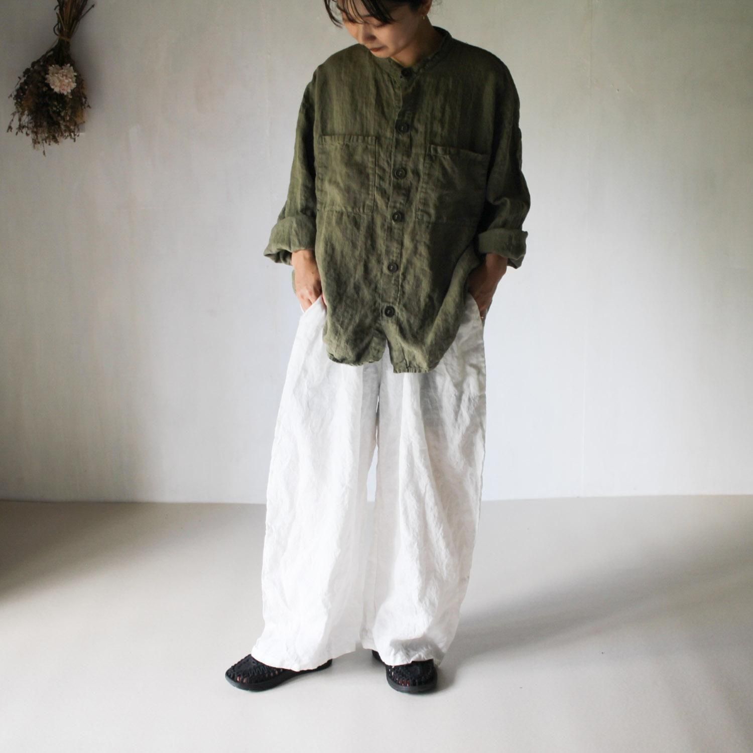 yohakuリネンジャケット|群青色 - ISTIST -草木染めの服