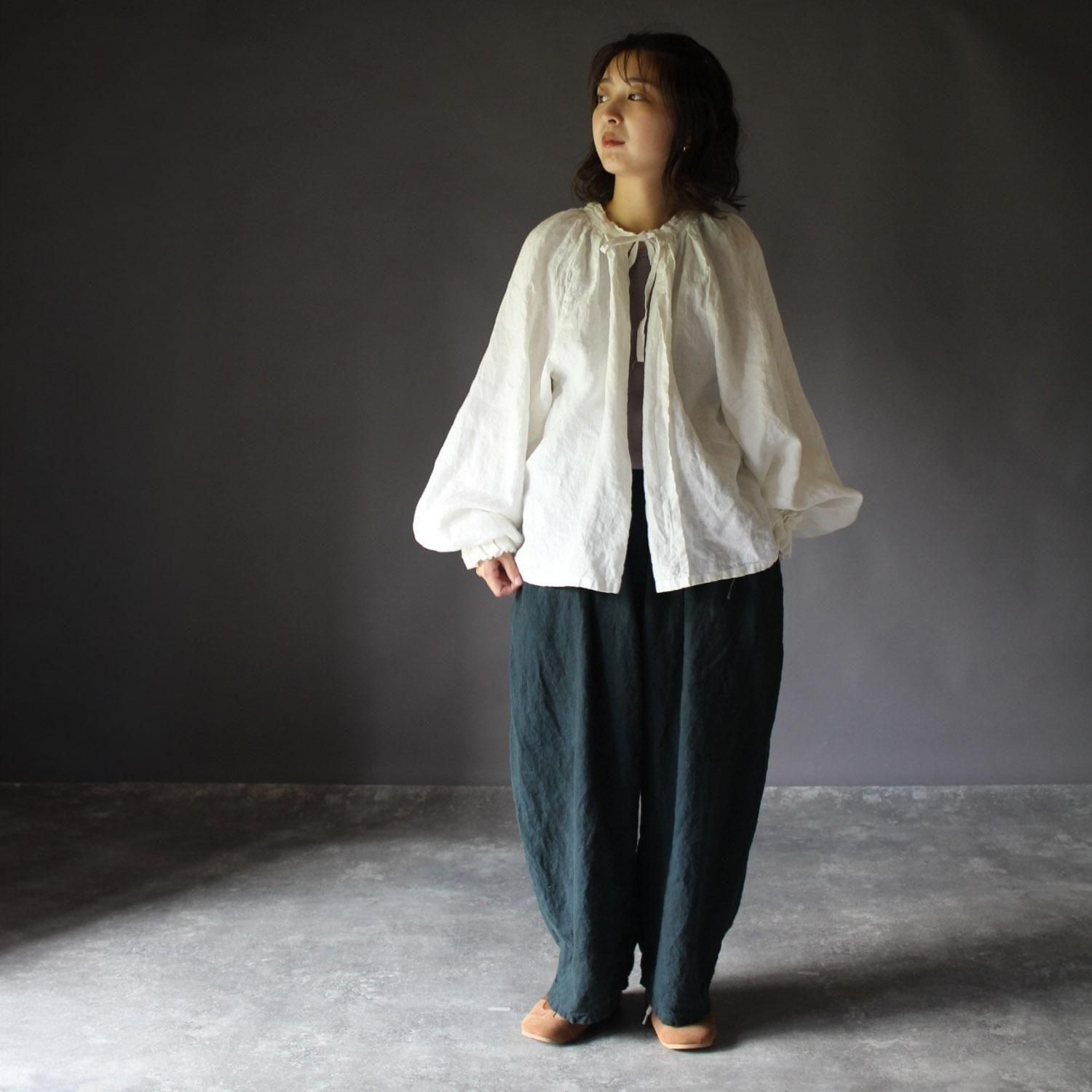 asane - linen tuck pants / ˡ
