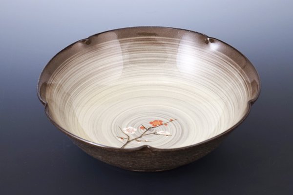 6寸菓子鉢「紅白梅」 - 現川焼の伝統を守る全国唯一の窯元・臥牛窯の 