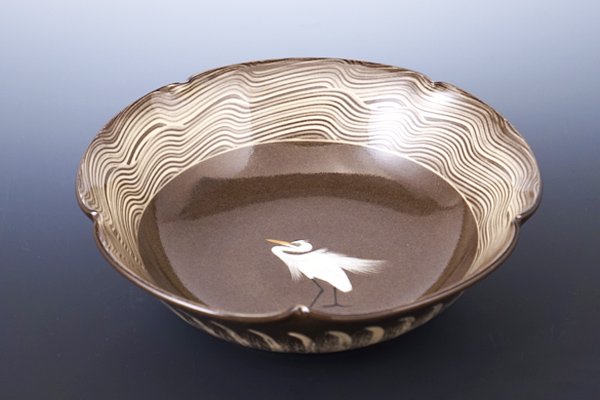 6寸菓子鉢「白鷺」 - 高級焼き物の臥牛窯（陶器・磁器）の通販サイト 