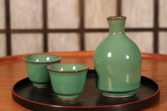 半酒器揃「緑釉」 - 現川焼の伝統を守る全国唯一の窯元・臥牛窯の通販 