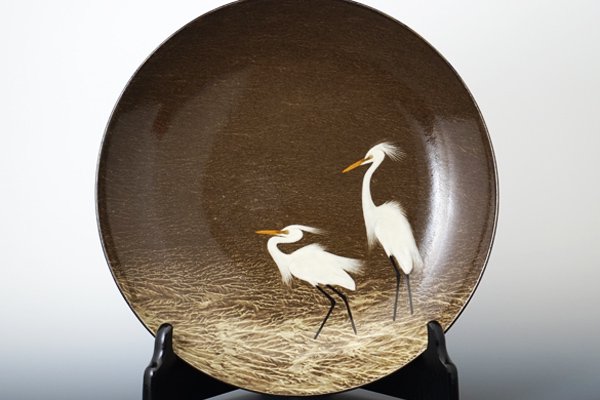9寸絵皿「白鷺文」 - 現川焼の伝統を守る全国唯一の窯元・臥牛窯の通販 
