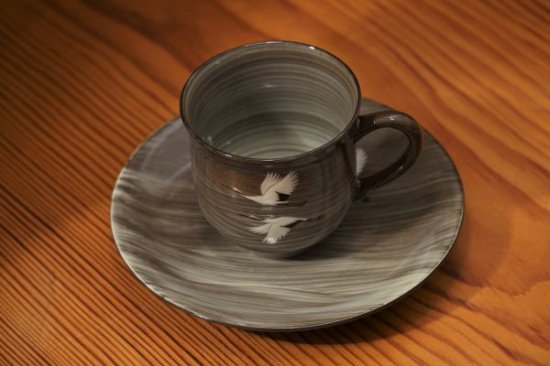 特製珈琲碗皿「翔鶴文」 - 現川焼の伝統を守る全国唯一の窯元