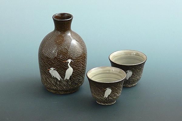 希少 完売品 現川酒器 臥牛窯 酒器揃 むさしの 徳利 盃