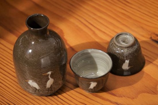 半酒器揃「白鷺」 - 現川焼の伝統を守る全国唯一の窯元・臥牛窯の 