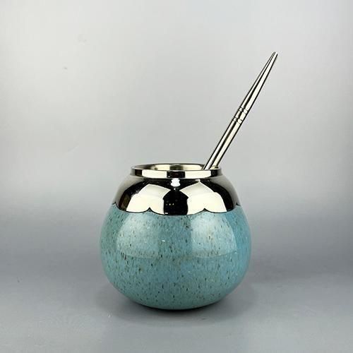 CERAMICA VOLADO ALPACA CELESTE (ⲹ) - AIRAUDO PLATERO