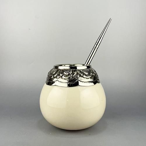 CERAMICA ALPACA CINCELADO WHITE - AIRAUDO PLATERO