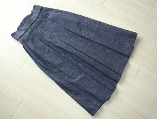 'S MAX MARA☆デニム調コットン プリーツスカート VITE 綿麻素材 デニム調プリーツスカート MaxMara STUDIO 新作