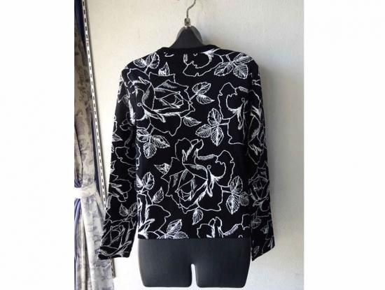 OTTO  ヴィスコース ゆったりジャージニット 黒/白 SPORTMAX CODE OTTO ヴィスコース ゆったりジャージニット 黒/白 SPORTMAX CODE