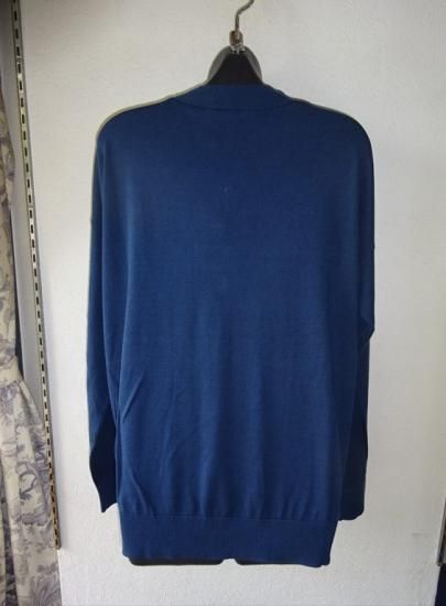 BEVANDA-04  シルクコットン Vネックカーディガン 紺 MaxMara WEEKEND BEVANDA-04 シルクコットン Vネックカーディガン 紺 MaxMara