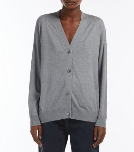 BEVANDA-04  シルクコットン Vネックカーディガン 紺 MaxMara WEEKEND BEVANDA-04 シルクコットン Vネックカーディガン 紺 MaxMara