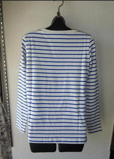 FRETTY-06 コットンジャージ ボーダー長袖カットソー 白/ブルー MaxMara WEEKEND MAXMARA WEEKEND LINE FRETTY-06 コットンジャージ ボーダー長袖