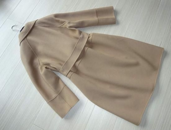 ARONA-45 ダブルフェイス ハンドメイドベルテッドコート キャメル 'S