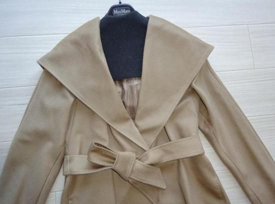 BDANTON-06 フード付 ロングローブコート キャメル MaxMara STUDIO