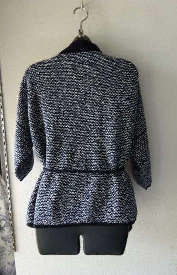 GIRONE-02  スカーフカラー ツィードカーディガン ミックスブルー MaxMara ファーストライン GIRONE-02 スカーフカラー ツィードカーディガン ミックスブルー