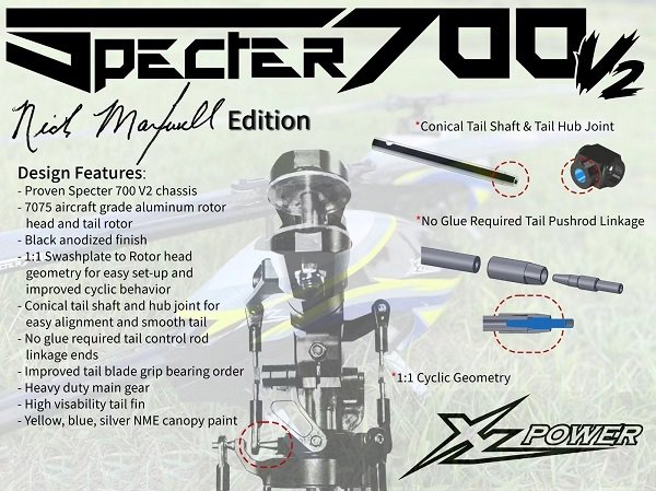 ☆ XLPower Specter700 V2 NME 組立キット - JA PRODUCT