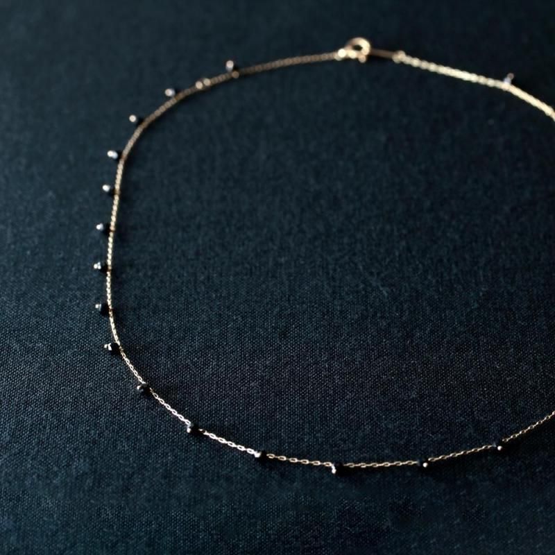 Onyx Beads Necklace K18