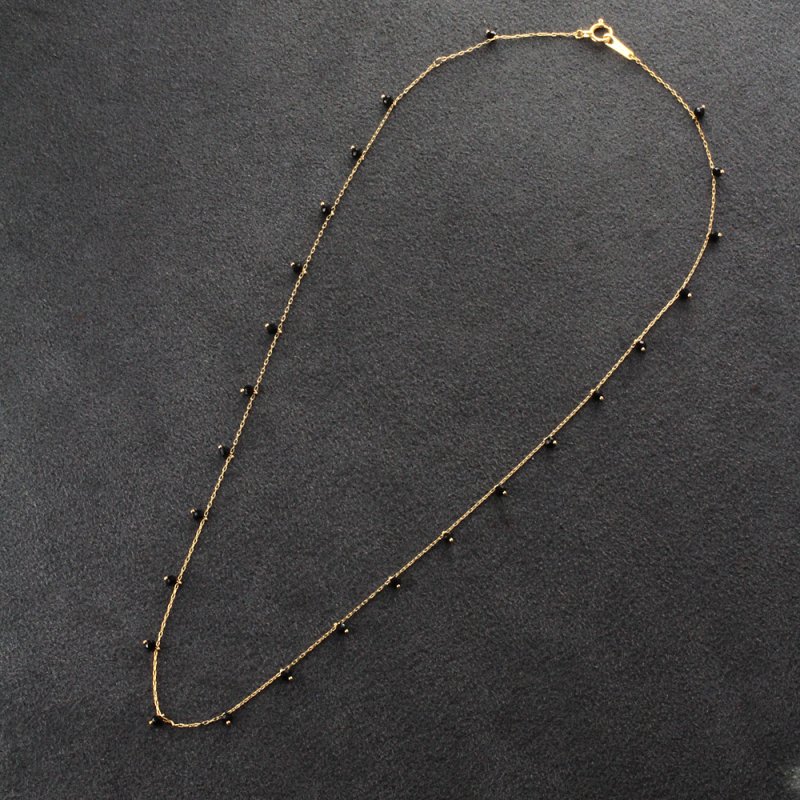 Onyx Beads Necklace K18