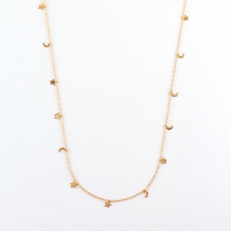 <img class='new_mark_img1' src='https://img.shop-pro.jp/img/new/icons8.gif' style='border:none;display:inline;margin:0px;padding:0px;width:auto;' />Star&Moon Necklace K18