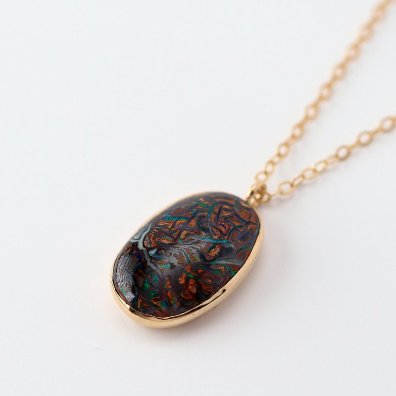 Boulder Opal Necklace K18