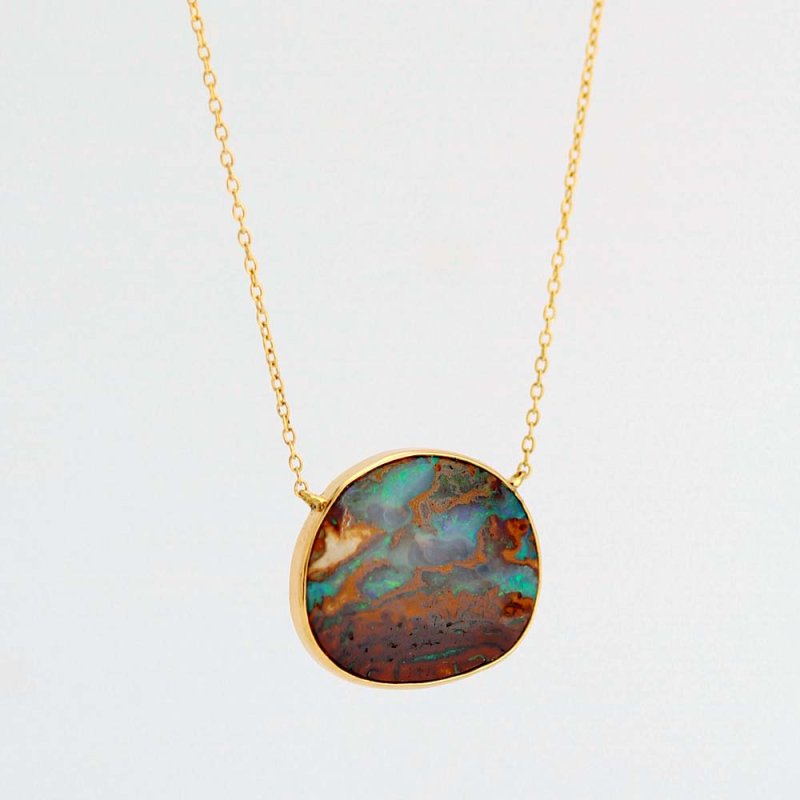 Boulder Opal Necklace K18 sunset